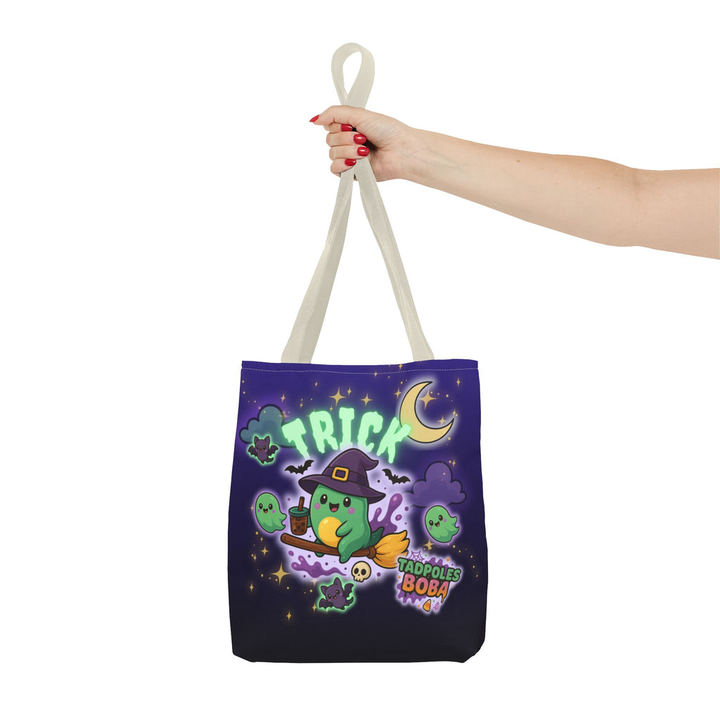 Whimsical Halloween Tote Bag, Cute Trick or Treat Bag, Kawaii Halloween Style, Fun Eco-Friendly Shopping Bag, Ideal for Parties and Gift