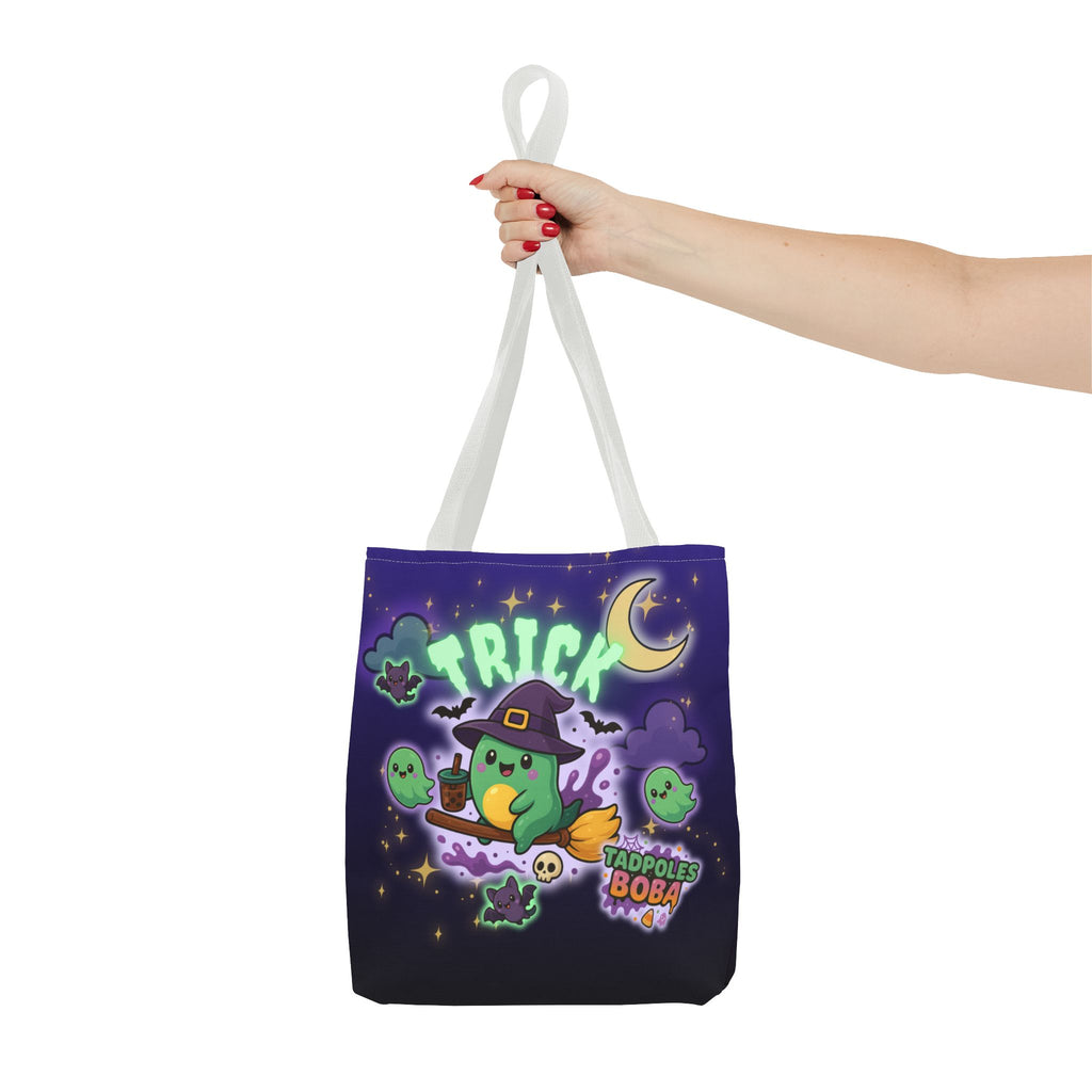 Whimsical Halloween Tote Bag, Cute Trick or Treat Bag, Kawaii Halloween Style, Fun Eco-Friendly Shopping Bag, Ideal for Parties and Gift
